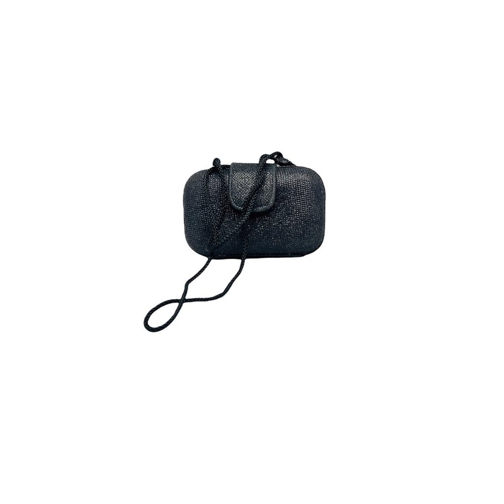 Jessica McClintock Women's Evening Clutch Purse Shoulder Bag Vintage 80s Black